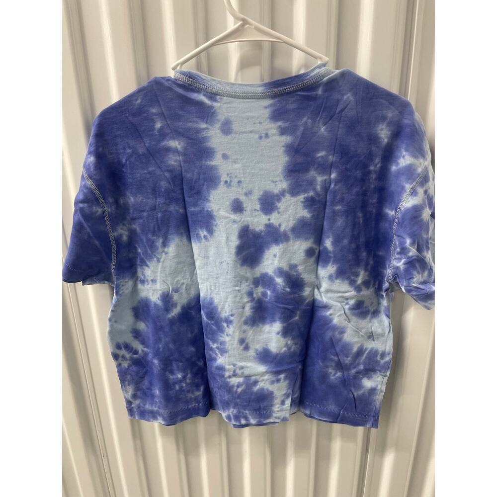 Universal Threads Co Tie-Dye Short Sleeve Crop Top Size Small Color winter blue - Picture 6 of 6